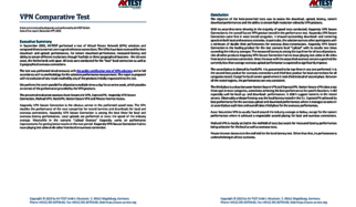 VPN Comparative Test 2022